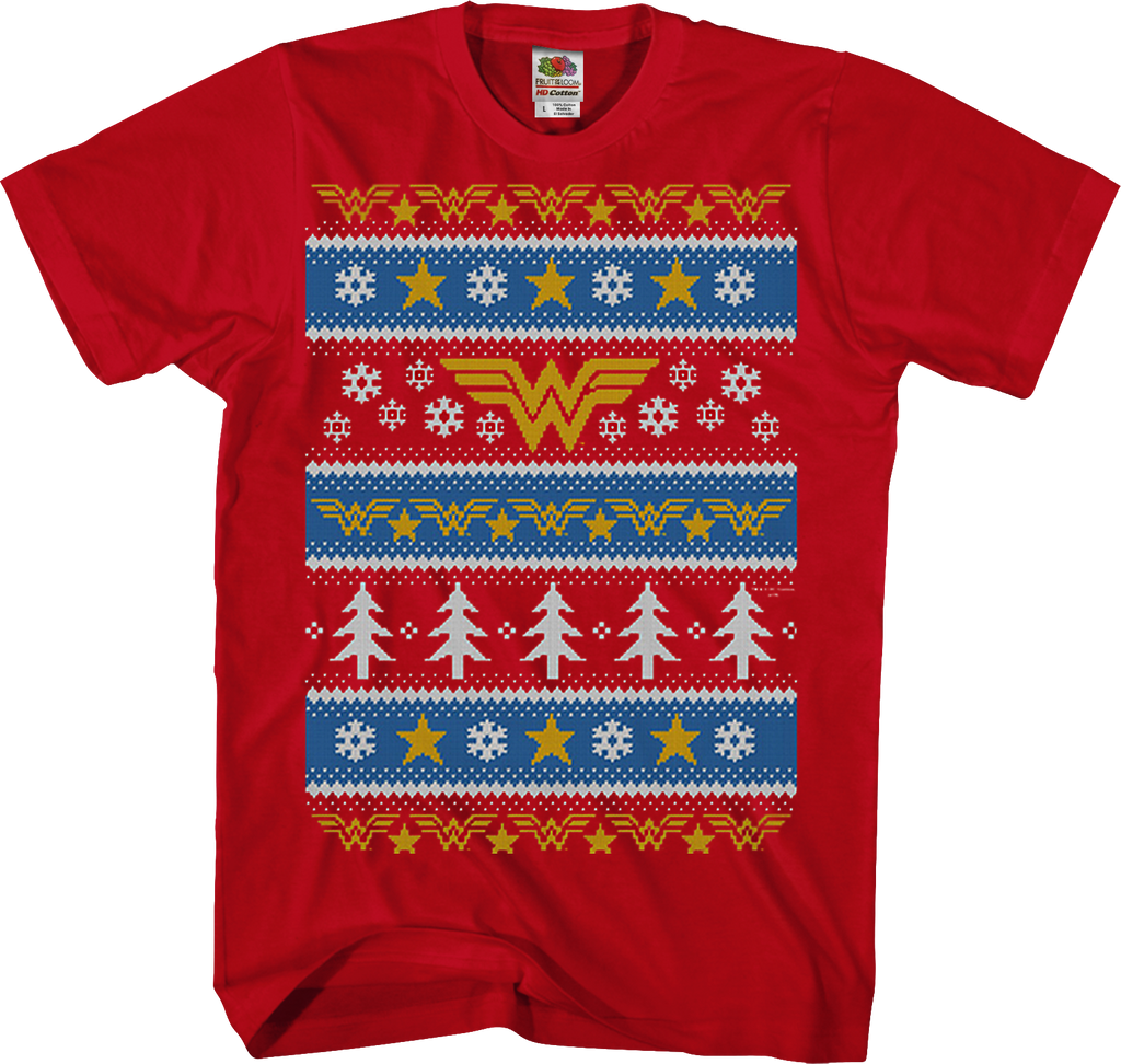 Wonder Woman Ugly Faux Knit DC Comics T-Shirt product image 1