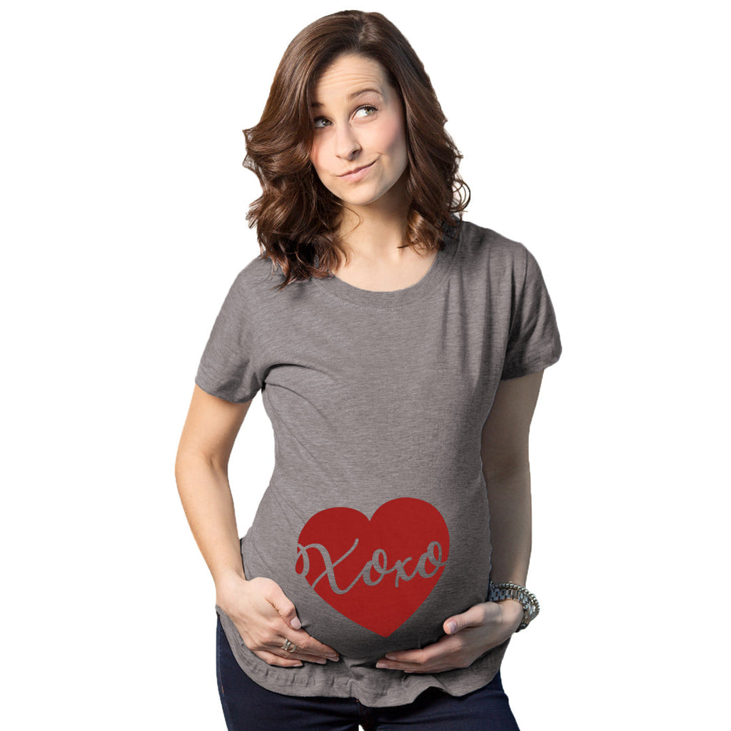 XOXO Script Heart Maternity T Shirt product image 2