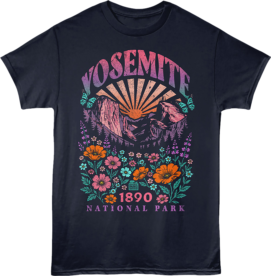 Floral Yosemite National Park T-Shirt product image 1