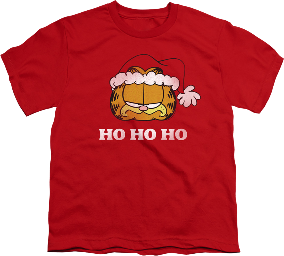 Youth Ho Ho Ho Garfield Christmas Shirt product image 1